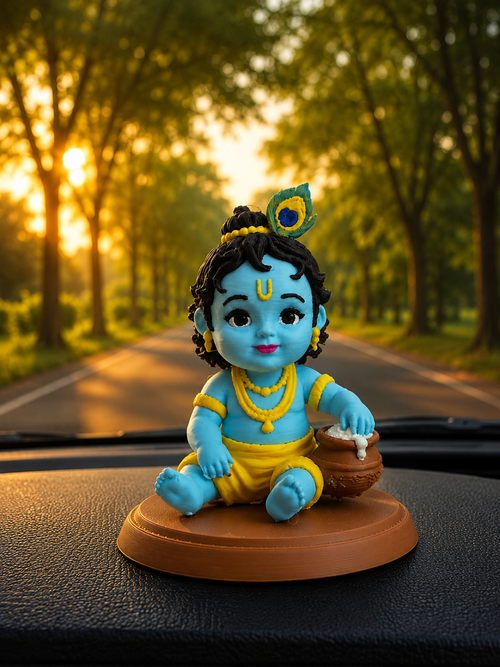Hand-Painted Bal Krishna